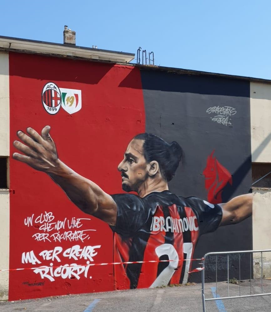 18 luglio 2022, un murales per Zlatan Ibrahimovic